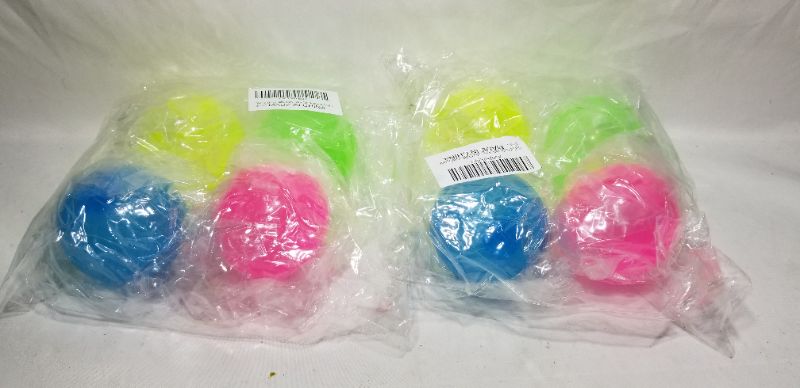 Photo 2 of 4 Sticky Balls for Kids, Stress Relief, Glow Balls, Luminescent Toys Stick to the Wall and Ceiling, 2 pks