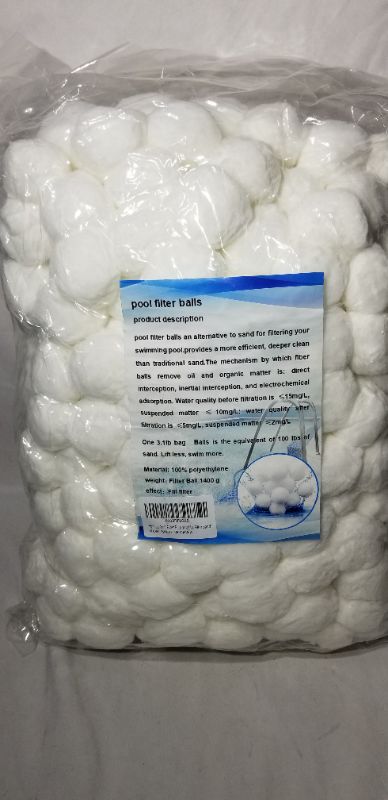 Photo 2 of  3 lbs Pool Filter Balls Eco-Friendly Pool Filter Media Sand Filters (Equivalent to 100 Pounds Pool Filter Sand)