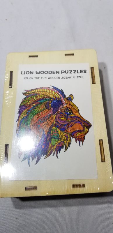 Photo 1 of .Unique Nature Themed Wooden Puzzles Cute Intelligent Shape Puzzle Promoting Gifts For Kids And Children, Present For Friends (Lion)