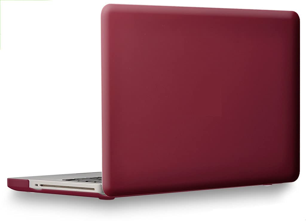 Photo 1 of UESWILL Matte Hard Case for MacBook Pro with CD-ROM DVD Drive, No Retina, A1278 A1286, Wine Red
