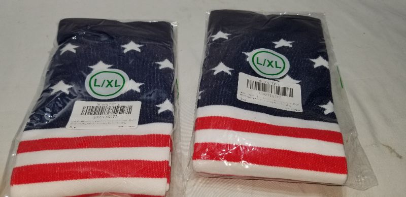Photo 1 of  compression socks, 20-30mmHg, stars and stripes, 2 pairs