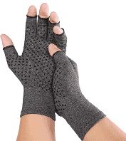 Photo 1 of Arthritis compression gloves for men and women fingerless arthritis gloves, dk gry, med