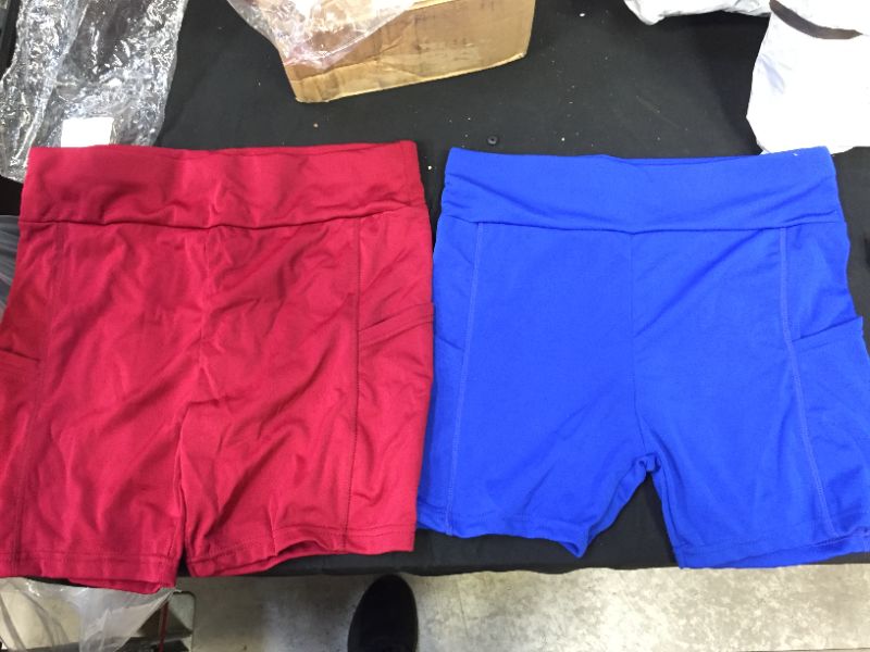 Photo 1 of 2 pack of Women's high waisted legging shorts