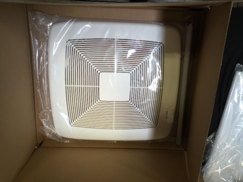 Photo 2 of Broan-NuTone Lo-Profile 50/80/100 CFM Selectable Ceiling/Wall Bathroom Exhaust Vent Fan, ENERGY STAR