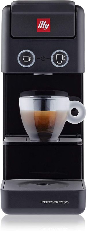 Photo 1 of Illy Y3.3 Espresso and Coffee Machine, 12.20x3.9x10.40 (Black)
