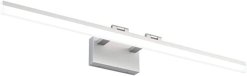 Photo 1 of SOLFART 40 inch Dimmable Modern LED Vanity Light Silver Aluminum Frosted Acrylic for Bathroom Wall Light Fixtures White Light
