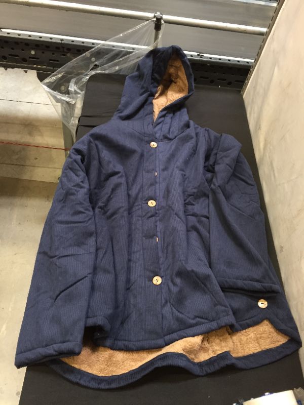 Photo 1 of blue corduroy button up jacket fleece lining