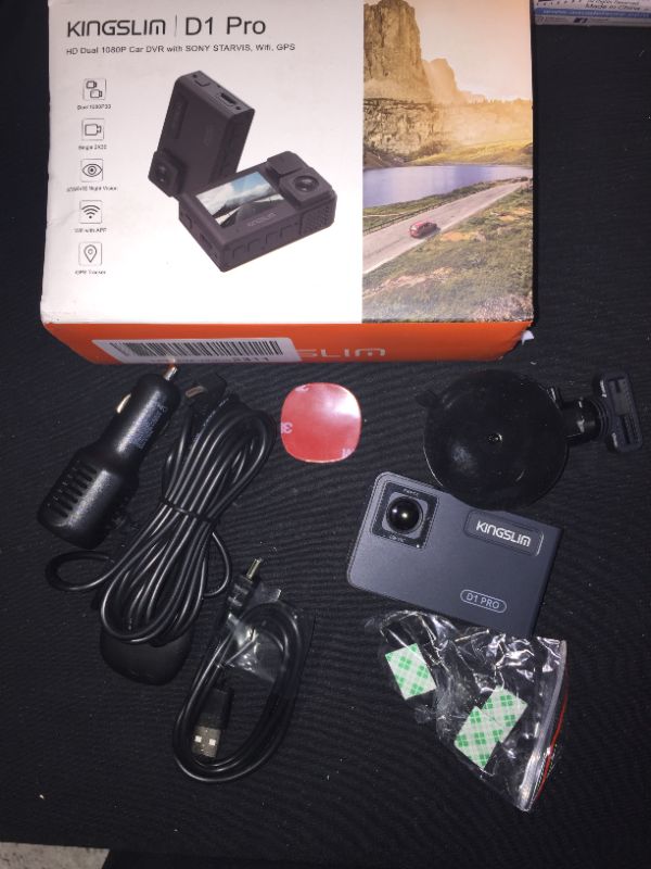 Photo 1 of Kingslim D1 Pro 2K Dual Dash Cam with Wi-Fi GPS, 2K/1080P Front and Inside Cabin Car Camera Driving Recorder, Dual Sony Sensor with 340° FOV, Super Night Vision, Parking Monitor
