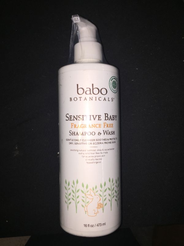 Photo 2 of Babo Botanicals Sensitive 2-in-1 Fragrance Free Baby Shampoo & Wash - 16 fl oz