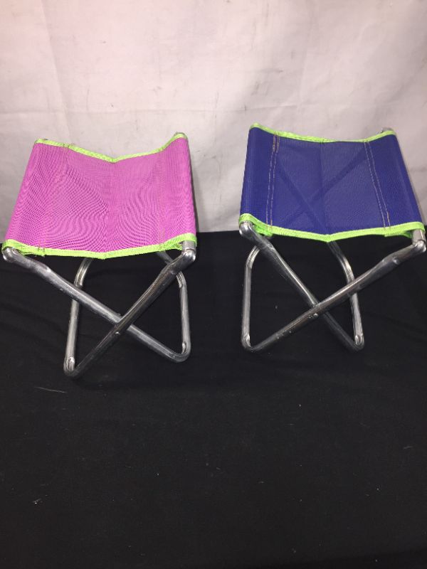 Photo 1 of 2 KIDS LAWN CHAIRS OR STANDS BLUE AND PINK 