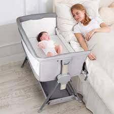 Photo 1 of Crzdeal Bassinet for Babies Large Volume and Mobile with Storage Basket Bedside Sleepers for Baby/Infants/Baby Girl/Baby Boy to Reduce Mom's Fatigue
