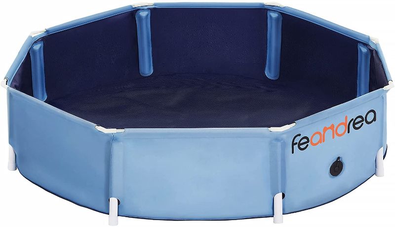 Photo 1 of FEANDREA Dog Pool, Foldable Pet Swimming Pool, Portable Collapsible Pet Bath Tub, Anti-Slip Design, Indoor and Outdoor
