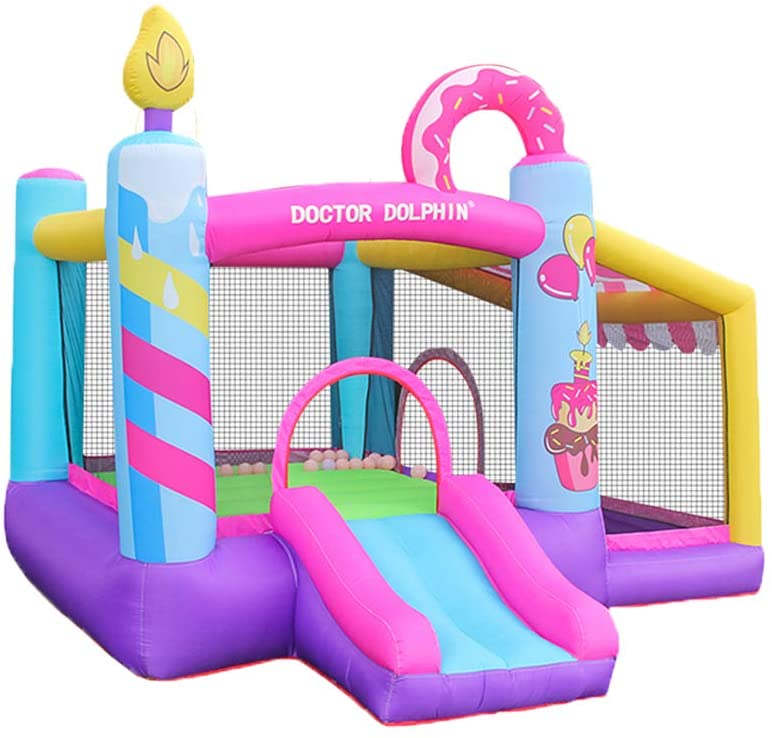 Photo 1 of doctor dolphin Outdoor Indoor Bounce House, Inflatable Bouncy House for Kids with Blower,Jumping House Castle with Slide, Ball Pit