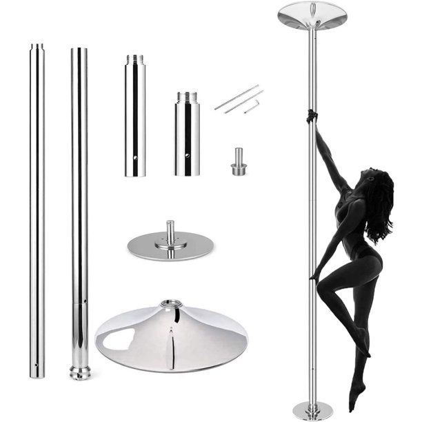 Photo 1 of amzdeal Dance Pole for Home? Spinning Static 9ft Stripper Pole 400lb Capacity New Version
