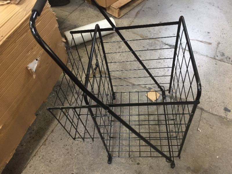 Photo 1 of shopping cart---- missing hardware wheels connection,