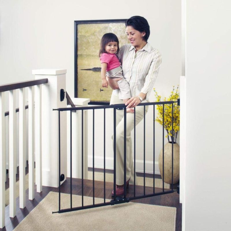 Photo 1 of Toddleroo by North States 47.85" Wide Easy Swing & Lock Baby Gate: Ideal for Wider Areas and stairways. Hardware Mount. Fits Openings 28.68" - 47.85" Wide (31" Tall, Matte Bronze)

