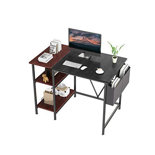Photo 1 of Home Office Shelf 2-Tier Industrial Modern Laptop Table with Splice Board ONLY SIDE TABLE INSIDE

