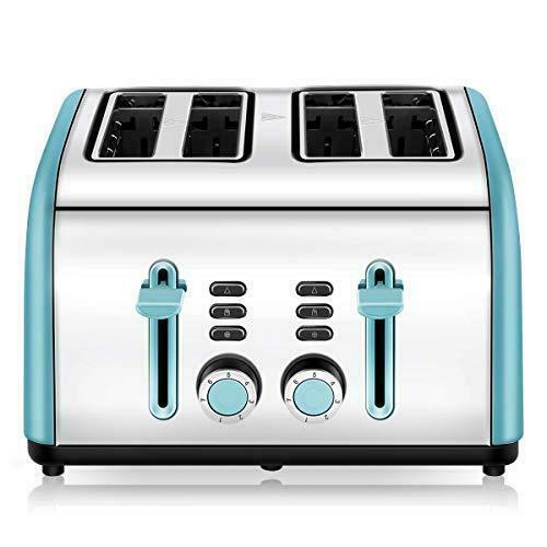 Photo 1 of 4-slice Toaster Chitomax 4 Wide Slots Stainless Steel Toasters Reheat Defrost 7