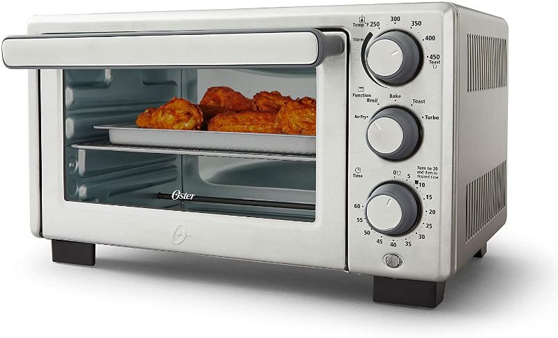 Photo 1 of Oster® Compact Countertop Oven With Air Fryer, Stainless Steel
