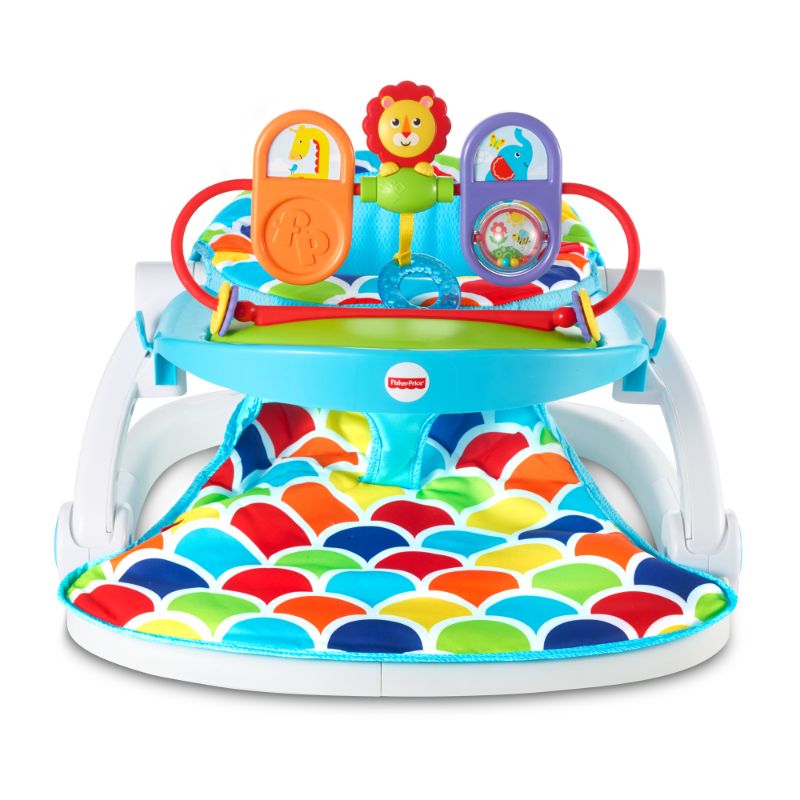 Photo 2 of Fisher-Price Deluxe Sit-Me-Up Floor Seat with Toy Tray, Multicolor