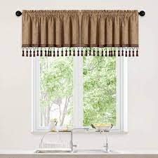 Photo 1 of ELKCA THICK DOUBLE-SIDED CHENILLE WINDOW CURTAINS 52" W x 18" L 