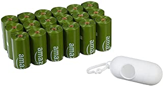 Photo 1 of Amazon Basics Dog Poop Bags with Dispenser and Leash Clip - Scented or Unscented, Large 9x13-Inch Bags, Green