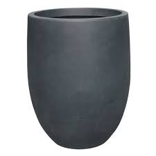 Photo 1 of 21.7" Kante Lightweight Outdoor Tall Concrete Planter Charcoal Black - Rosemead Home & Garden, Inc.