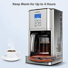 Photo 1 of 12 Cup Programmable Stainless Steel Drip Coffee Maker Machines Built in Hot Preservation Board Coffee Pot with Glass Carafe Permanent Filter Basket 60 Oz-(Light Model)-NEW CM8903
