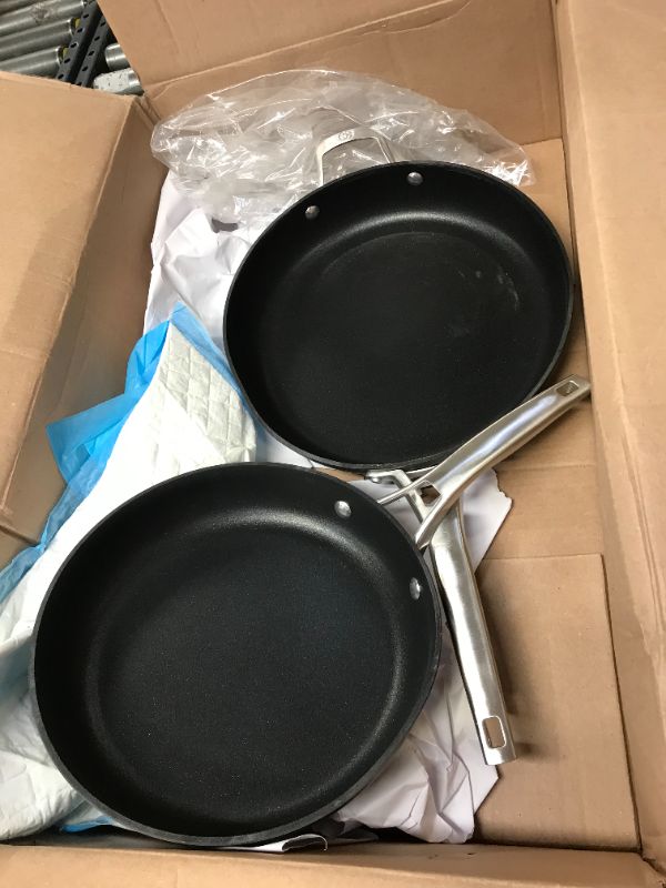 Photo 2 of Calphalon Premier Hard Anodized Nonstick Fry Pan Set - Black