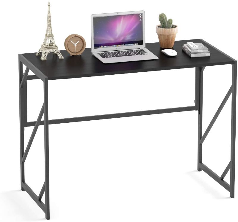 Photo 1 of Elephance Folding Desk Writing Computer Desk for Home Office, No-Assembly Study Office Desk Foldable Table for Small Spaces
