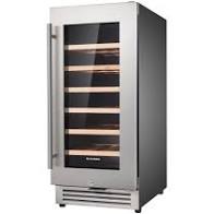 Photo 1 of Moosoo 15” Wine Cooler 30 Bottles Built-in Or Freestanding Compressor Wine Refrigerator No Fog Tempered Glass Door Wine Fridge