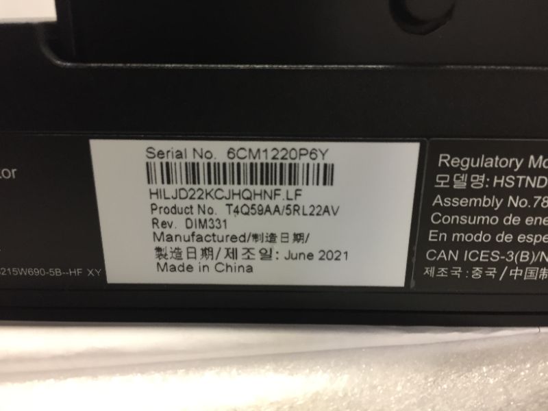 Photo 1 of hp pavilion 21.5-inch ips led hdmi vga monitor (22cwa)