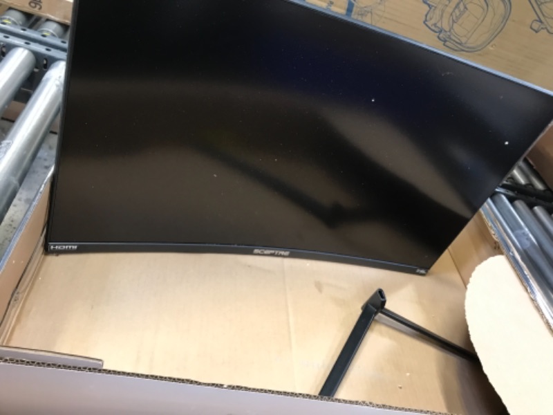 Photo 1 of Sceptre Curved 27 Gaming Monitor up to 185Hz DisplayPort 144Hz HDMI Edge-Less AMD FreeSync Premium, Build-in Speakers Machine Black 2020 (C275B-1858RN)0
no power cord could not test 