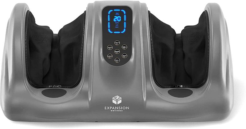 Photo 1 of Foot Massager Machine with Heat, Shiatsu Foot and Calf Massager for Plantar Fasciitis and Neuropathy, with Deep Kneading, Increases Blood Flow Circulation W/Remote Control

