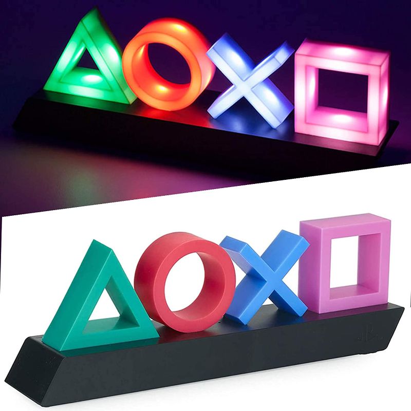 Photo 1 of Playstation Icons Light Voice Control Music Reactive Game Room Lighting Acrylic,Living Room, Bedroom,Acrylic Atmosphere Neon Bar Lamp Club KTV Decorative Ornament.
