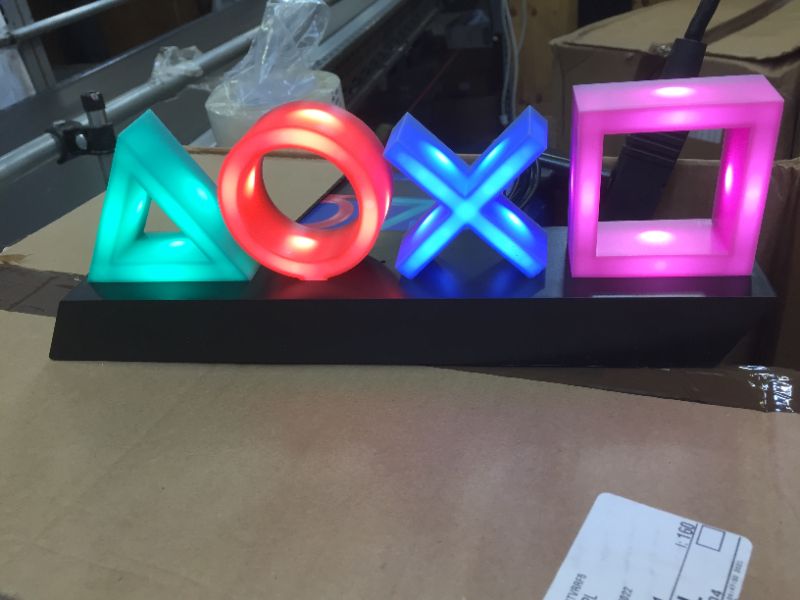 Photo 1 of Playstation Icons Light Voice Control Music Reactive Game Room Lighting Acrylic,Living Room, Bedroom,Acrylic Atmosphere Neon Bar Lamp Club KTV Decorative Ornament.
