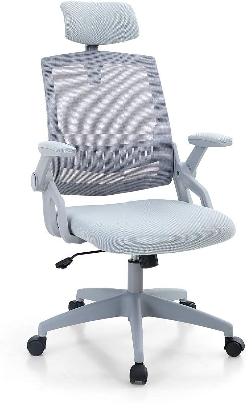 Photo 1 of PHI VILLA Office Desk Chairs with Mid Back, Ergonomic Home Office Mesh Desk Chairs with Wheels and Diamond-Shaped Armrest,Adjustable Height for Women and Men,Maximum Load Capacity:250 lbs