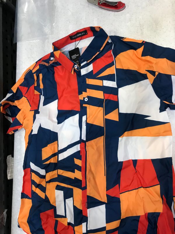 Photo 1 of aloha Hawaiian style mens shirt size medium 
