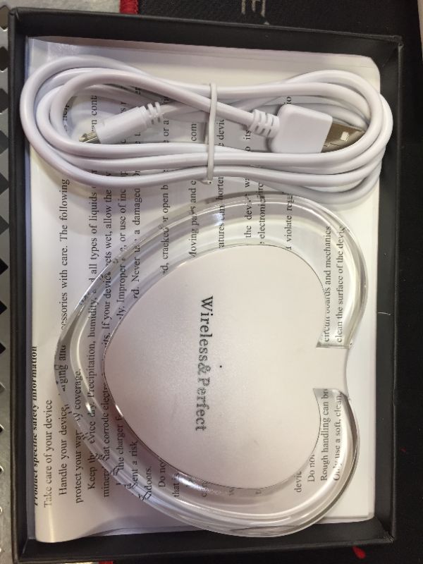 Photo 1 of HEART SHAPED WIRELESS PHONE CHARGER 2 PACK