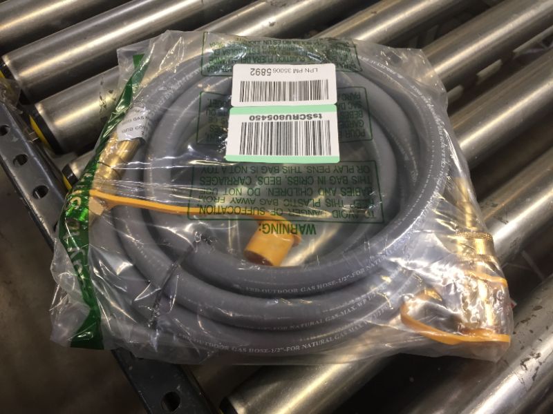 Photo 2 of 1/2-Inch Natural Gas Hose (12-Foot) with Quick Connect Fitting, Propane to Natural Gas Conversion Kit, Perfect for BBQ, Grill, Patio Heater and More NG Appliance
