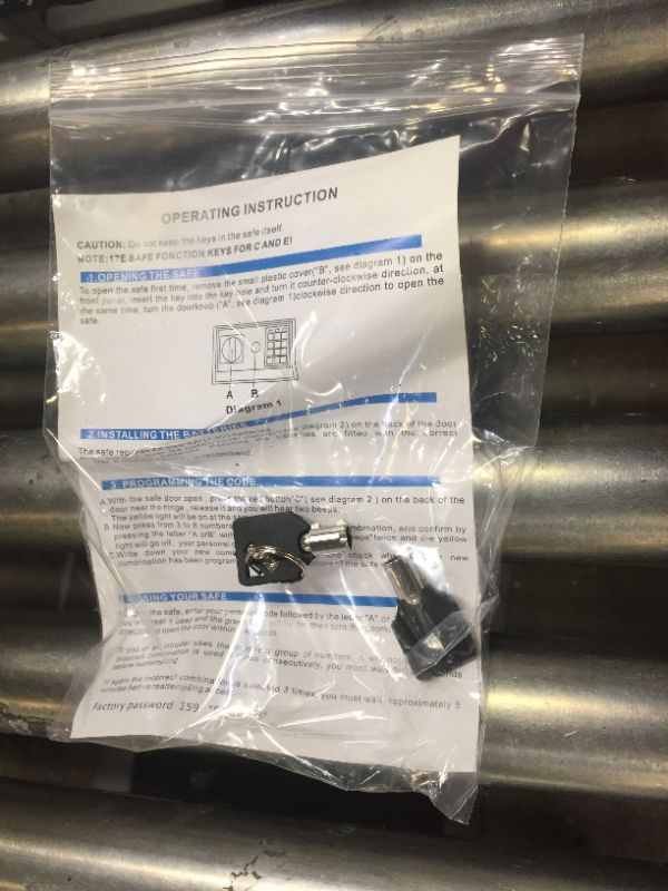 Photo 3 of Yuanshikj Electronic Deluxe Digital Security Safe Box Keypad Lock Home Office Hotel Business Jewelry Gun Cash Use Storage money (Black 1)