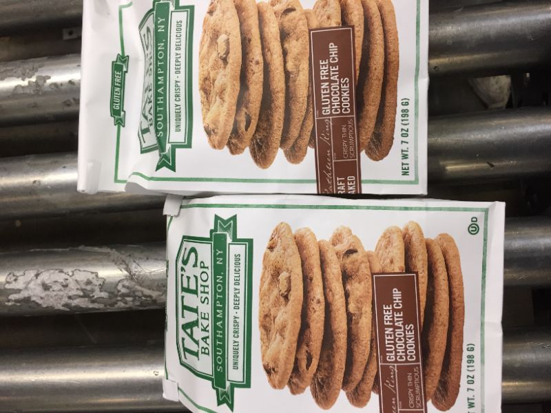 Photo 2 of 2 PACK OF GOOD THINS SEA SALT CORN SNACKS (EXP.  30/OCT/21) AND 2 PACK OF TATE'S BAKE SHOP GLUTEN FREE CHOCOLATE CHIP COOKIES ( 07/NOV/21)