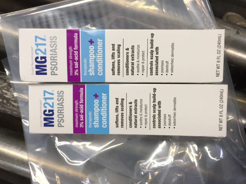 Photo 1 of 2 PACK, MG217 Psoriasis Scalp Solutions, Shampoo + Conditioner, 8 Ounce (5603)
