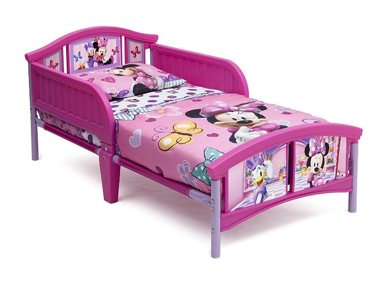 Photo 1 of Delta Children Plastic Toddler Bed, Disney Minnie Mouse
