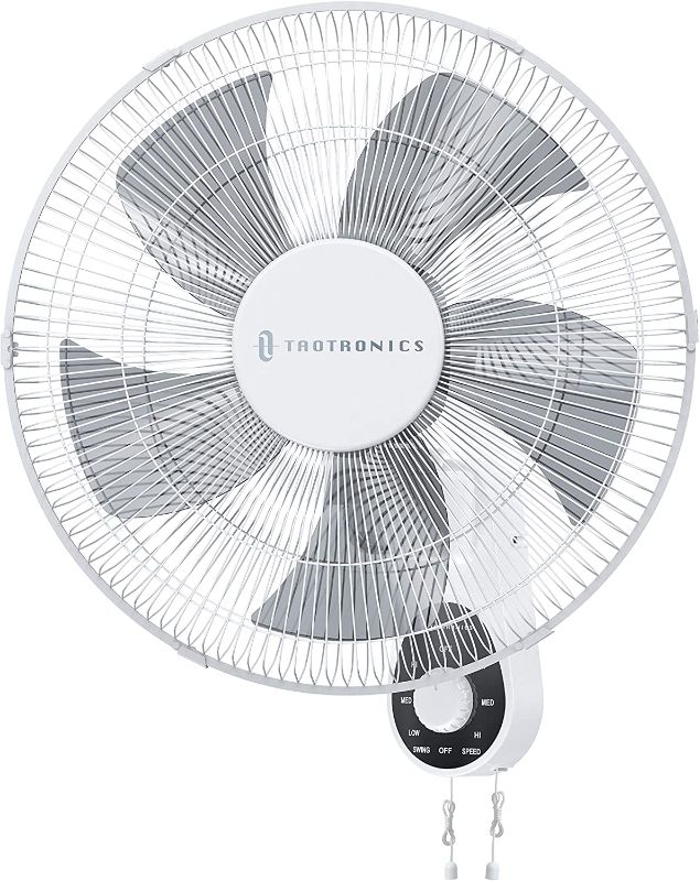 Photo 1 of aoTronics wall-mounted fan, 16-inch (about 40.6 cm) high-speed wall-mounted fan