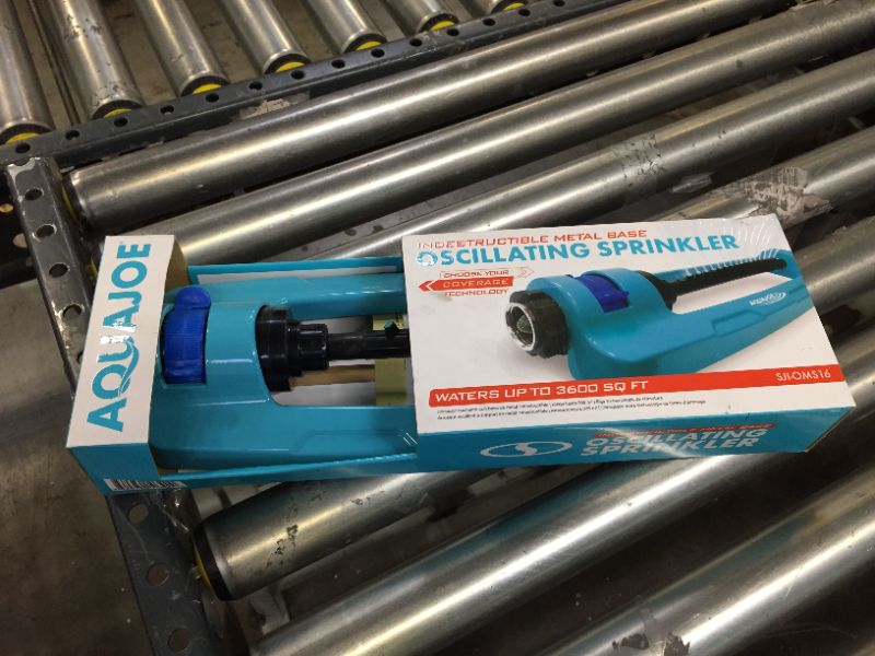 Photo 2 of Aqua Joe SJI-OMS16 Indestructible Metal Base Oscillating Sprinkler with Adjustable Spray