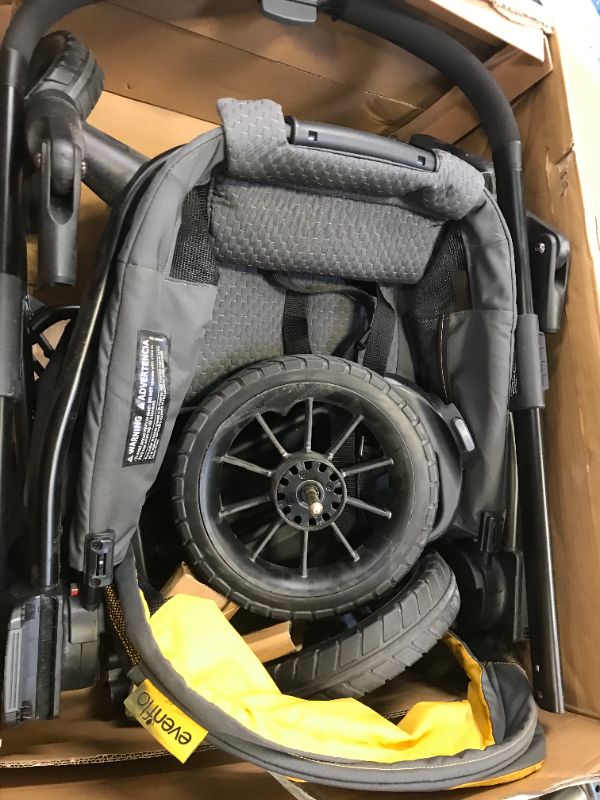 Photo 2 of HEAVILY USED, MARKINGS, SCUFFS, SCRAPES Evenflo Pivot Xplore All-Terrain Double Stroller Wagon - Adventurer Gray