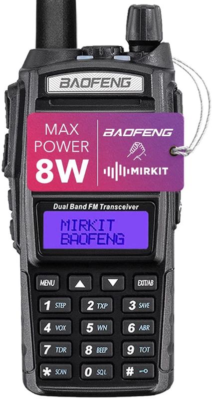 Photo 1 of Mirkit Ham Radio Baofeng UV-82 MK5 8 Watt Max Power 2021 Two Way Radio with Baofeng Battery 2800 mAh and Mirkit Lanyard for Your Tactical Radio & Mirkit...
