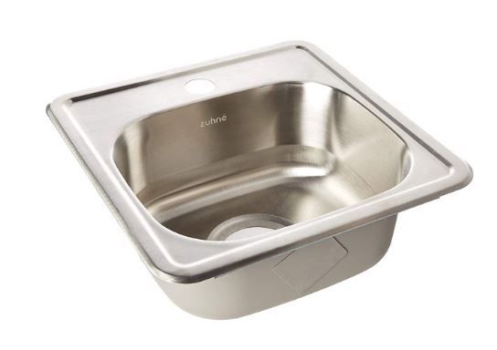 Photo 1 of Zuhne Drop-In Bar Prep RV Small Sink Stainless Steel (15 by 15 Single Bowl)