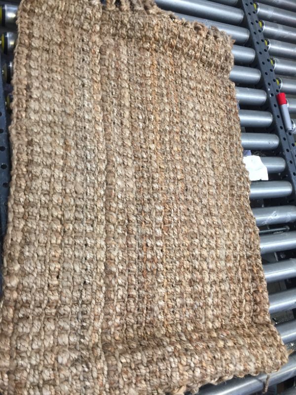 Photo 1 of 3' X 24" WOVEN BROWN RUG 